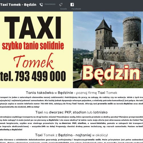 Taxi będzin stadion w Będzinie