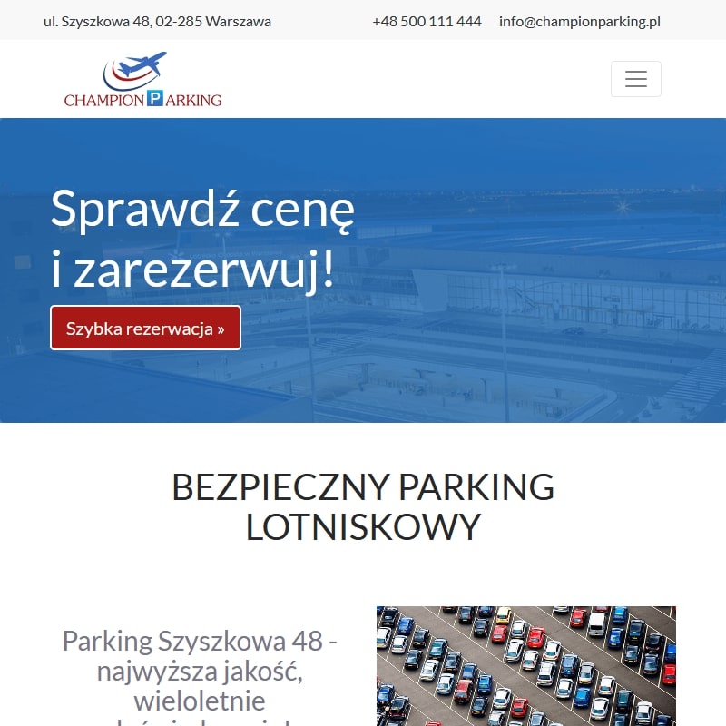 Parking lotnisko w Warszawie