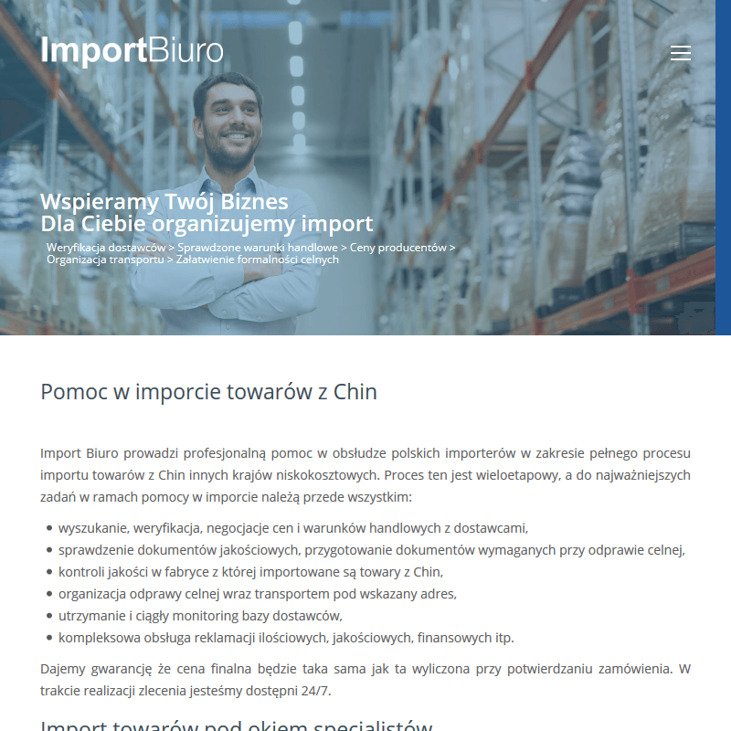 Import z chin do polski