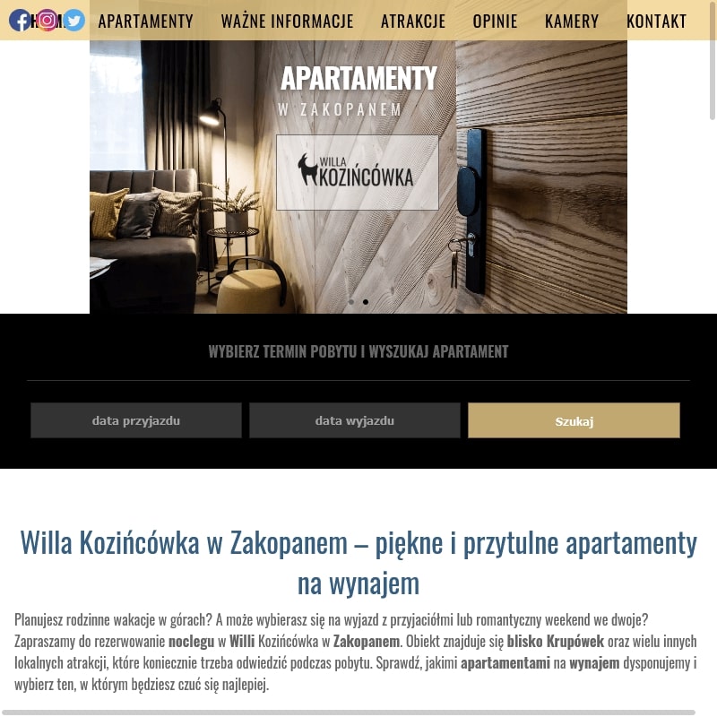 Ekskluzywne apartamenty - Zakopane